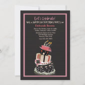 Crazy Birthday Cake Einladung (Vorderseite)