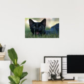 Crazy Black Cat Poster (Heimbüro)