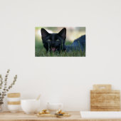 Crazy Black Cat Poster (Küche)