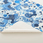 Crazy Blankets - Abstrakt Blue Bio Shapes Blan Sherpadecke (3/4)