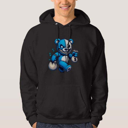 Crazy Blue Bear Hoodie (Vorderseite)