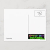 Crazy Blue Fraktal Pattern Postkarte (Rückseite)