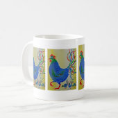 Crazy Blue Mother Hen und Chicks Tasse (Vorderseite Links)