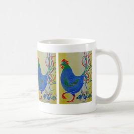 Crazy Blue Mother Hen und Chicks Tasse