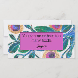 Crazy Blue Wüste Pflanze, abstrakt, Buchmarke Dankeskarte