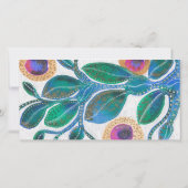 Crazy Blue Wüste Pflanze, abstrakt, Buchmarke Dankeskarte (Rückseite)