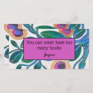 Crazy Blue Wüste Pflanze, abstrakt, Buchmarke Dankeskarte