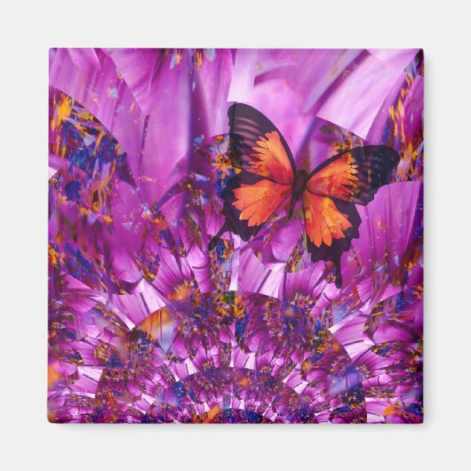 Crazy Blume Butterfly Magnet (Vorne)