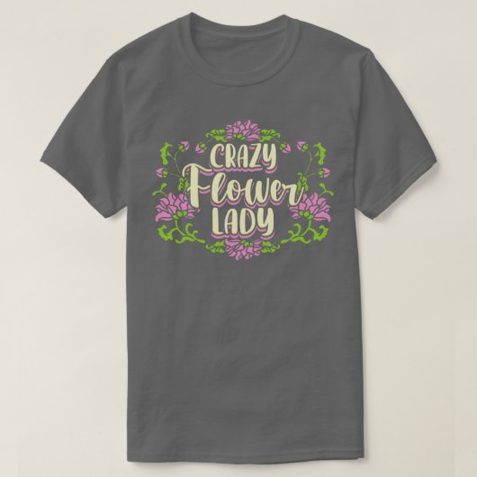 Crazy Blume Lady T-Shirt (Design vorne)