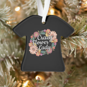 Crazy Blume Lady - Zinnia Gardener Ornament