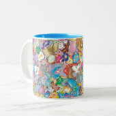 Crazy Blume Zweifarbige Tasse (Vorderseite Links)