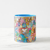 Crazy Blume Zweifarbige Tasse (Mittel)