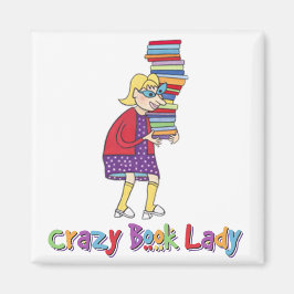 Crazy Book Lady Magnet