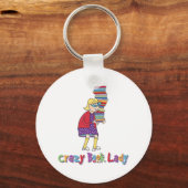 Crazy Book Lady Schlüsselanhänger (Vorderseite)