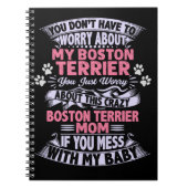 Crazy "Boston Terrier" Mama Notizblock (Vorderseite)