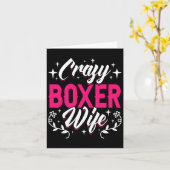 Crazy Boxer Ehefrau Boxing Karte (Gelbe Blume)