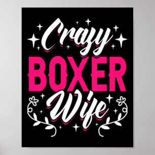 Crazy Boxer Ehefrau Boxing Poster