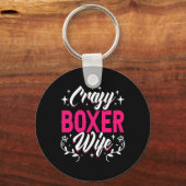 Crazy Boxer Ehefrau Boxing Schlüsselanhänger (Vorderseite)