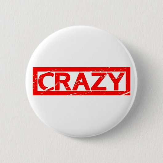 Crazy Briefmarke Button (Vorderseite)