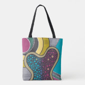 Crazy bright bright amoeba, Doodle Art, Ihr Name Tasche (Rückseite)