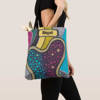 Crazy bright bright amoeba, Doodle Art, Ihr Name Tasche