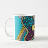 Crazy bright bright amoeba, Ihr Name, Doodle Art Kaffeetasse (Links)