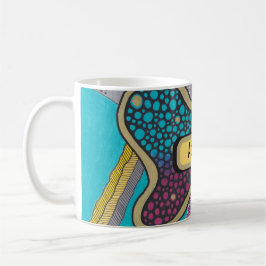 Crazy bright bright amoeba, Ihr Name, Doodle Art Kaffeetasse