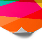 Crazy Bright Triangle Design Poster (Ecke)