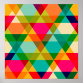 Crazy Bright Triangle Design Poster (Vorne)