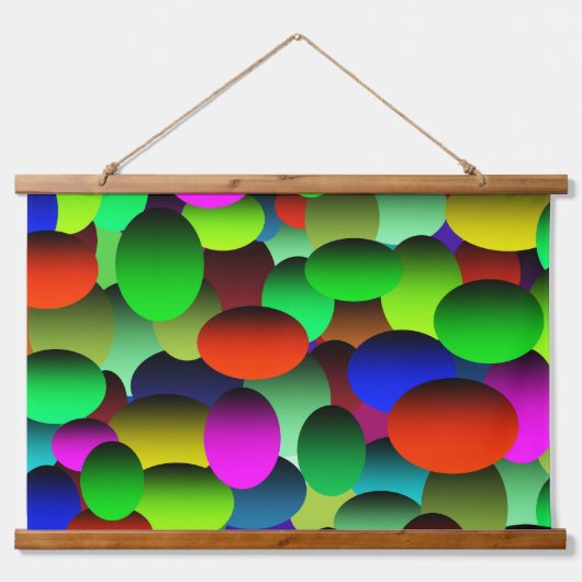 Crazy Bubble Eggs Wandteppich Mit Holzrahmen (Vorne)