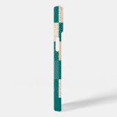 Crazy Buffalo Karo in Aquamarin und Creme Case-Mate iPhone Hülle (Rückseite / Rechts)