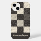 Crazy Buffalo Karo in Creme und Kohle Case-Mate iPhone Hülle (Rückseite)