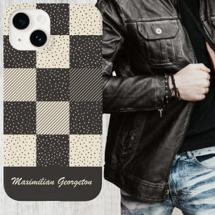 Crazy Buffalo Karo in Creme und Kohle Case-Mate iPhone 14 Hülle