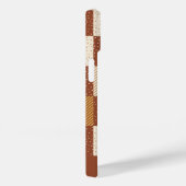 Crazy Buffalo Karo in rustikalen Erdtönen Case-Mate iPhone Hülle (Rückseite / Rechts)