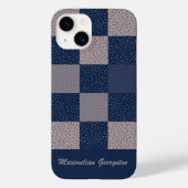 Crazy Buffalo Karo in Taupe Brown und Navy Blue Case-Mate iPhone Hülle (Rückseite)