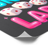 Crazy Bunco Lady Funny Bunco Dice Game Night Women Poster (Ecke)