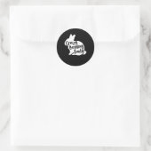 Crazy Bunny Lady - Funny Rabbit Lover Runder Aufkleber (Tasche)