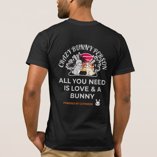 Crazy Bunny Person T-Shirt (Rückseite)