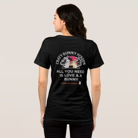 Crazy Bunny Person  Tri-Blend Shirt (Rückseite voll)