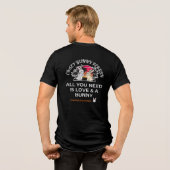 Crazy Bunny Person Tri-Blend Shirt (Rückseite voll)