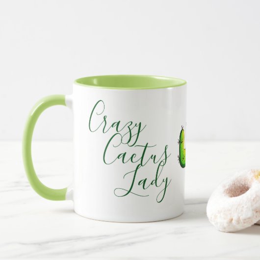 Crazy Cactus Lady Niedlich Cacti Tasse (Mit Donut)
