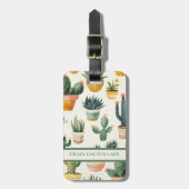"Crazy cactus lady! Text über ein Kakteen-Design Gepäckanhänger (Vorderseite vertikal)