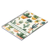 "Crazy cactus lady! Text über ein Kakteen-Design Notizblock (Linke Seite)