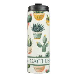 "Crazy cactus lady! Text über ein Kakteen-Design Thermosbecher
