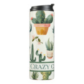 "Crazy cactus lady! Text über ein Kakteen-Design Thermosbecher (Nach links gedreht)