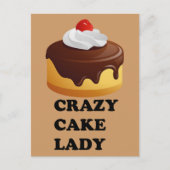 Crazy Cake Lady Postkarte (Vorderseite)