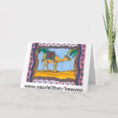 Crazy Camel Grußkarte Karte (Rückseite)