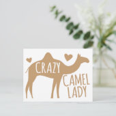 Crazy Camel Lady Postkarte (Stehend Vorderseite)