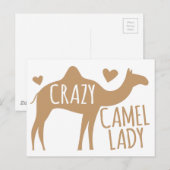 Crazy Camel Lady Postkarte (Vorne/Hinten)