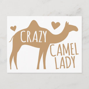 Crazy Camel Lady Postkarte